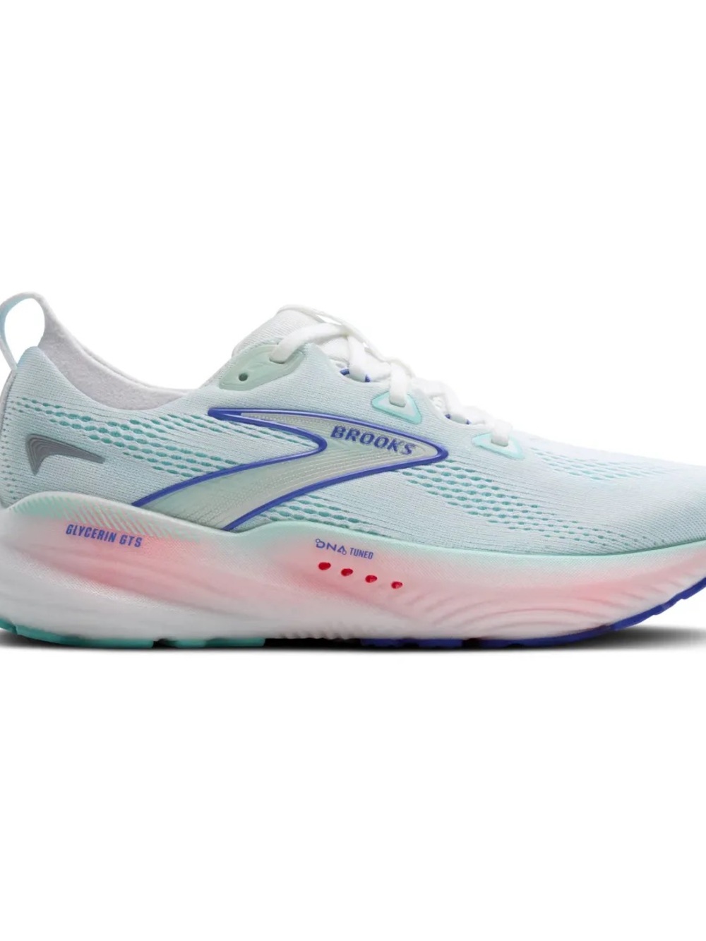 BROOKS W GLYCERIN GTS22 White/Limpet Shell/Amparo Blue